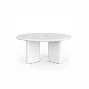 Omni Chunky Round Coffee Table | Matte White gallery detail image