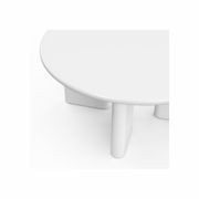 Omni Chunky Round Coffee Table | Matte White gallery detail image