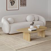 Arco 130cm Oval Oak Coffee Table | Natural gallery detail image