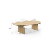 Arco 130cm Oval Oak Coffee Table | Natural gallery detail image