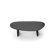 Arco 130cm Oval Oak Coffee Table | Black gallery detail image