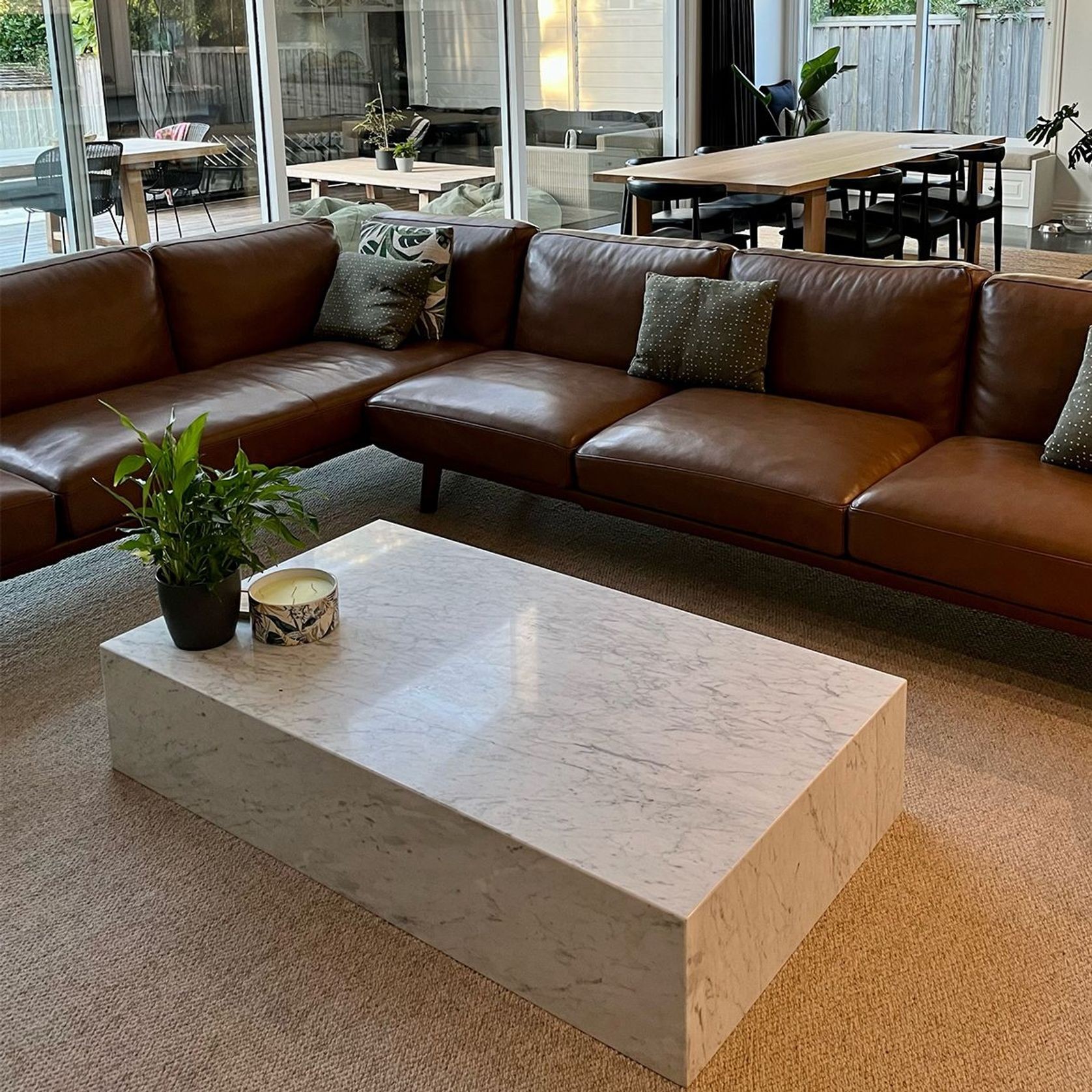 Block Coffee Table-Carrara Marble | Natural Stone Co. gallery detail image