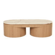 Soren Liv | Pluto Oval Marble Coffee Table gallery detail image