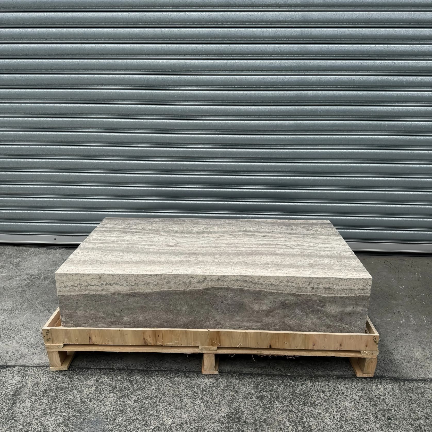 Block Coffee Table-Silver Travertine | Natural Stone Co. gallery detail image