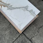 Block Coffee Table/Gold Calacatta-Small | Natural Stone Co. gallery detail image
