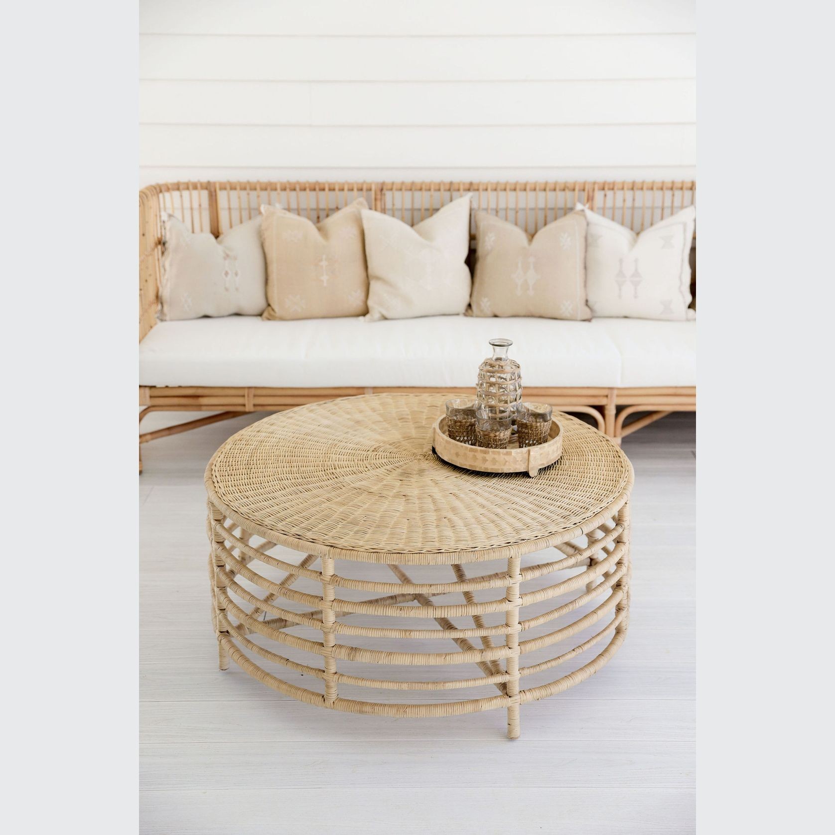 Intan Rattan Round Coffee Table 100cm gallery detail image