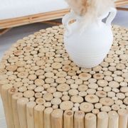 Byron Round Teak Coffee Table 80cm gallery detail image