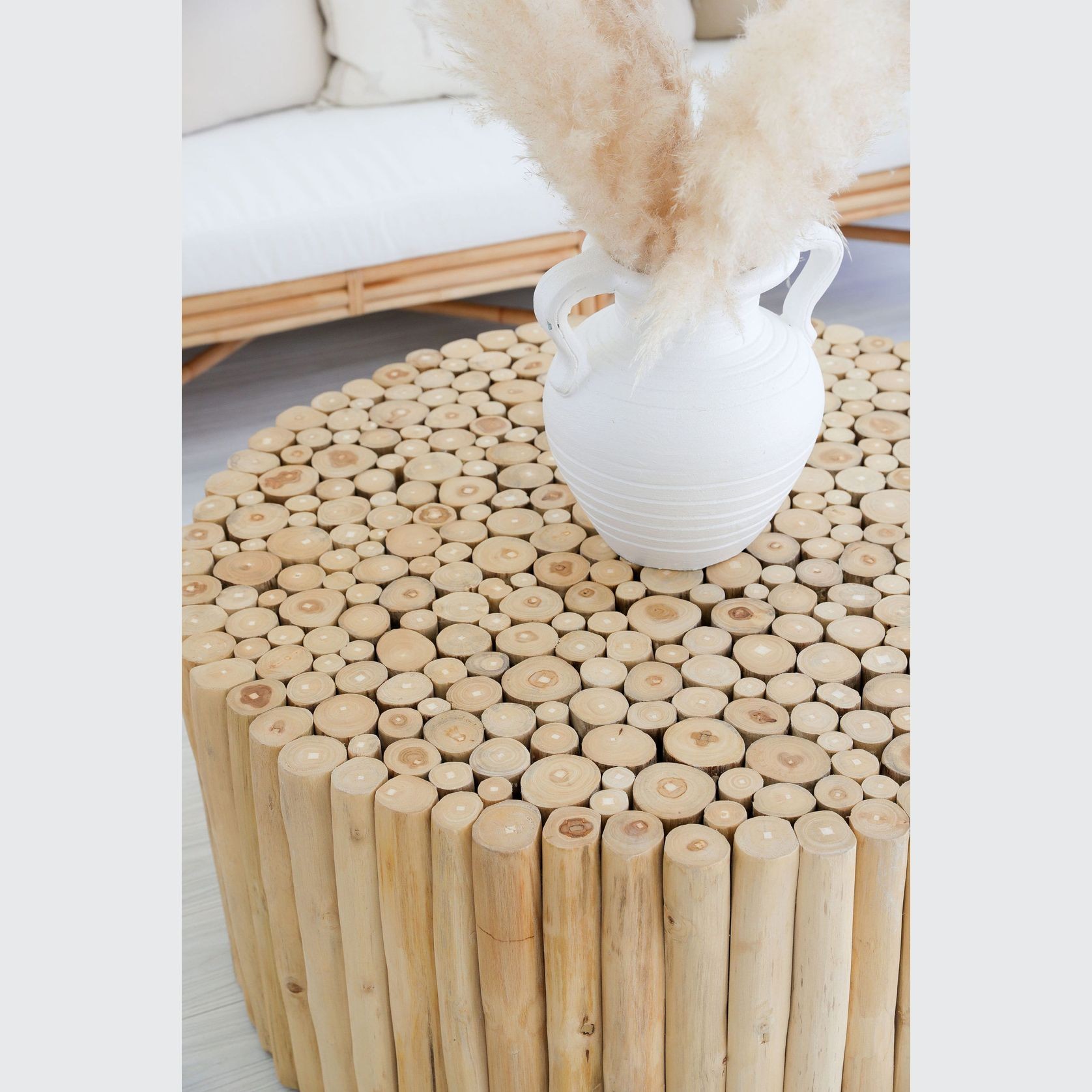 Byron Teak Round Coffee Table 100cm gallery detail image