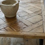 Antique French Parquet & Iron Coffee Table gallery detail image