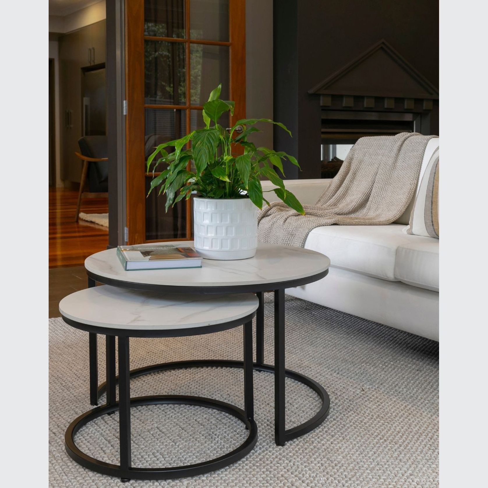 Serena Round Nesting Coffee Tables gallery detail image