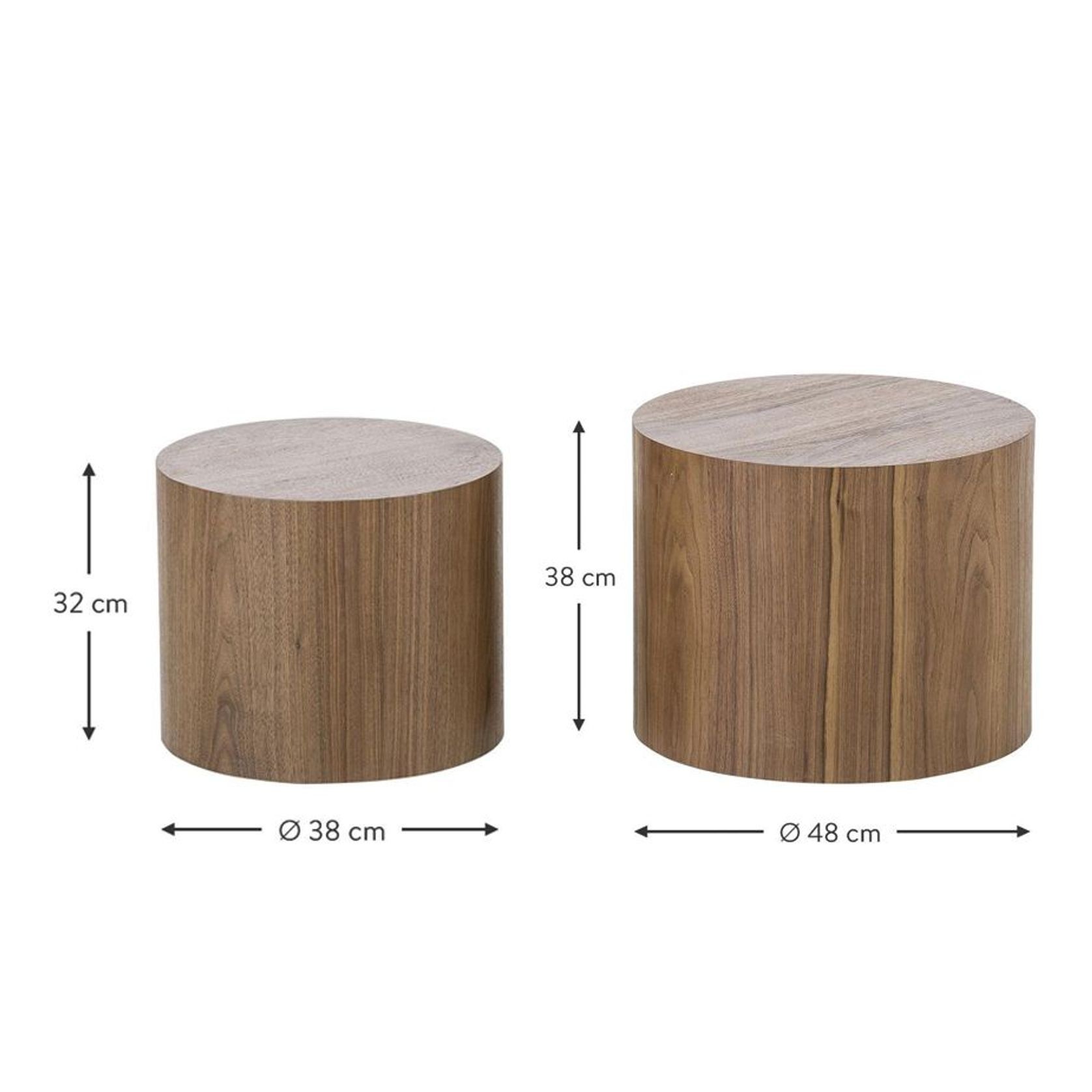 Stump Table Set - Walnut gallery detail image