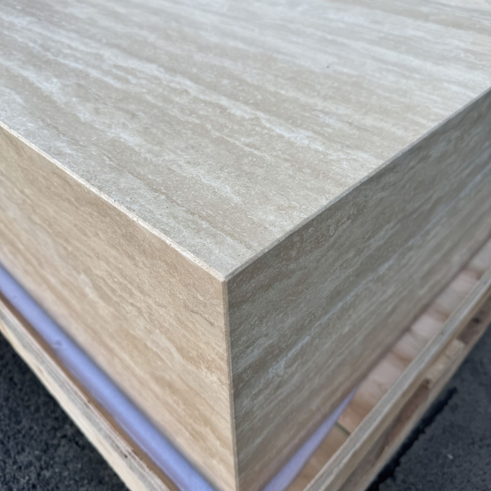 Block Coffee Table/Vein Cut Travertine -Small | Natural Stone Co. gallery detail image