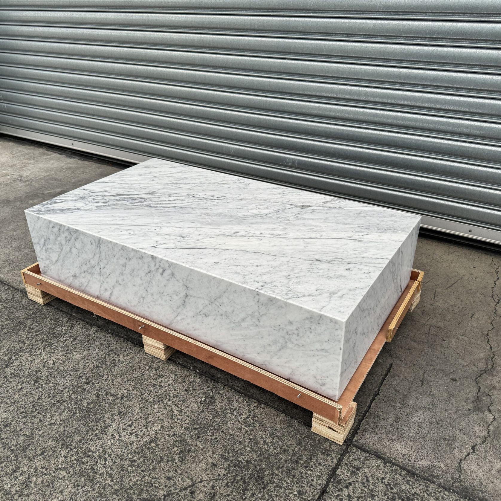 Block Coffee Table-Carrara Marble | Natural Stone Co. gallery detail image