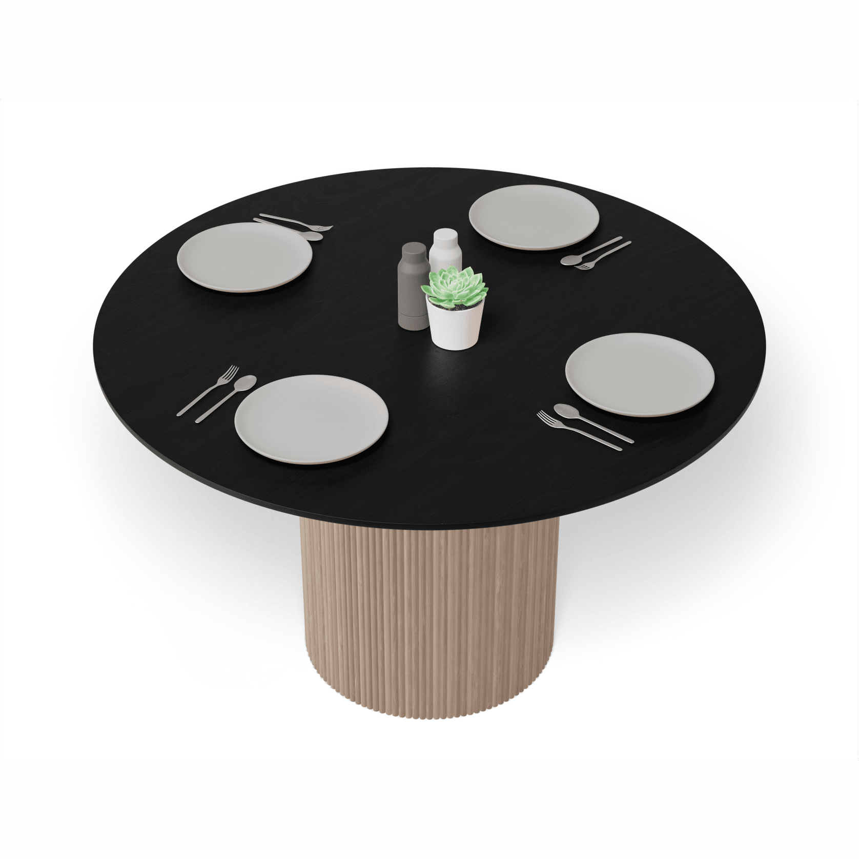 Poppy table - Natural Base Black Top gallery detail image