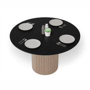 Poppy table - Natural Base Black Top gallery detail image