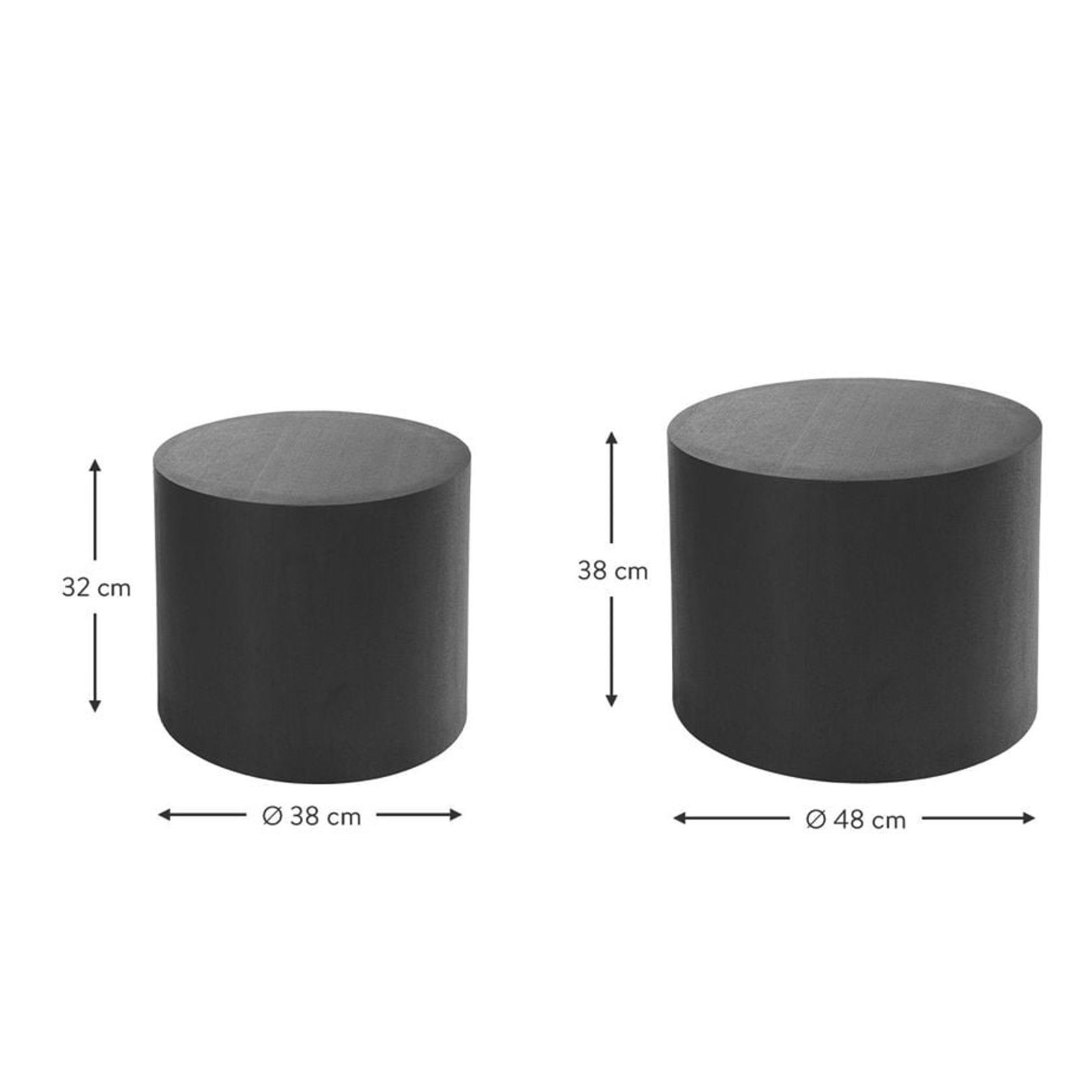 Stump Table Set - Black gallery detail image