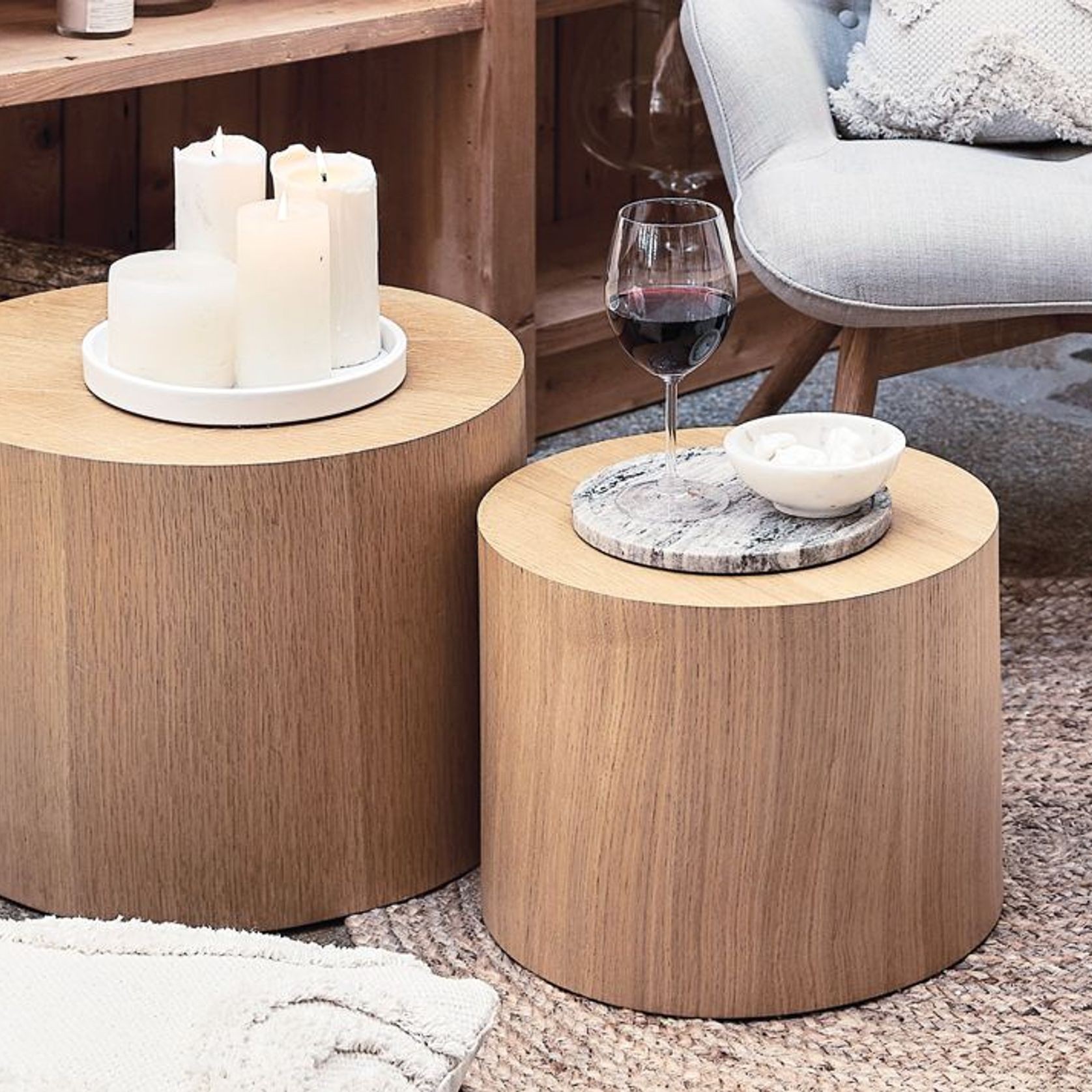 Stump Table Set - Natural gallery detail image