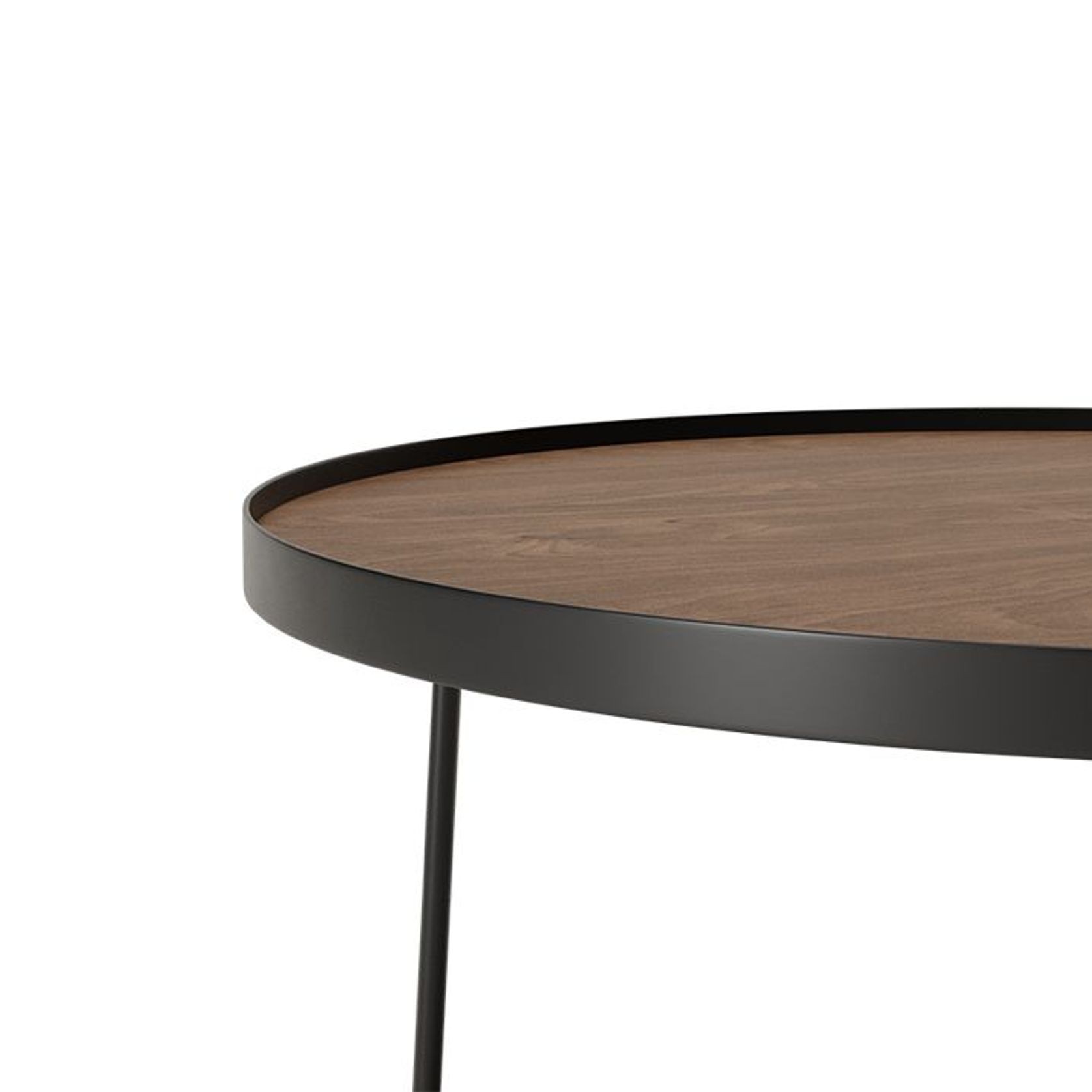 Alora Coffee Table -Black - Walnut - Medium gallery detail image