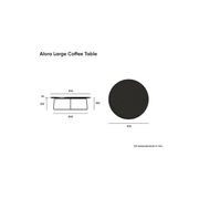 Alora Coffee Table -Black - Walnut - Large gallery detail image