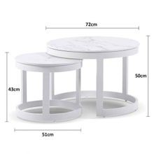 Hugo Outdoor Round White Ceramic Coffee Tables gallery detail image