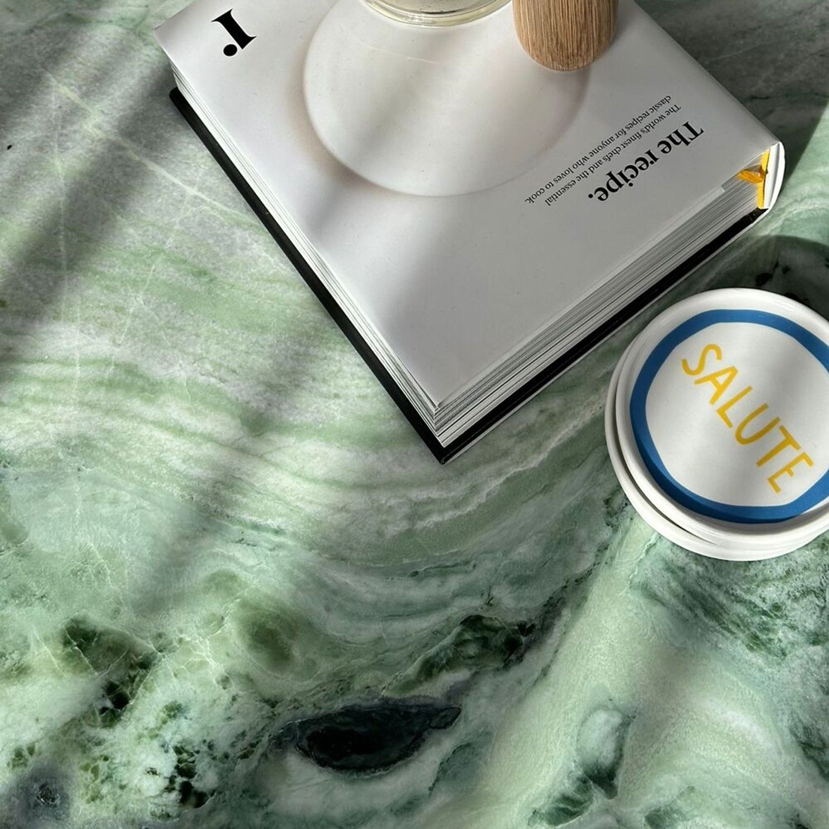 Block Coffee Table/Twill Green Marble | Natural Stone Co. gallery detail image