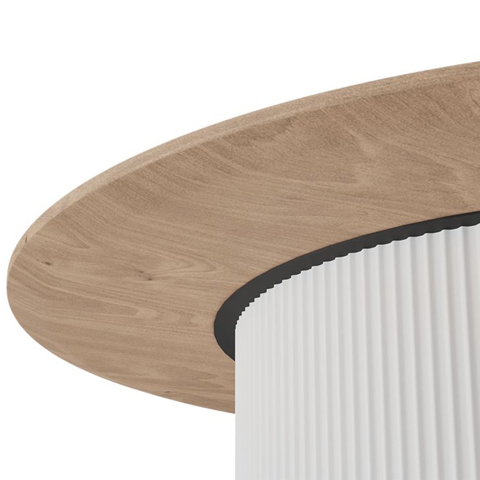 Mimi Coffee Table - White - Natural gallery detail image