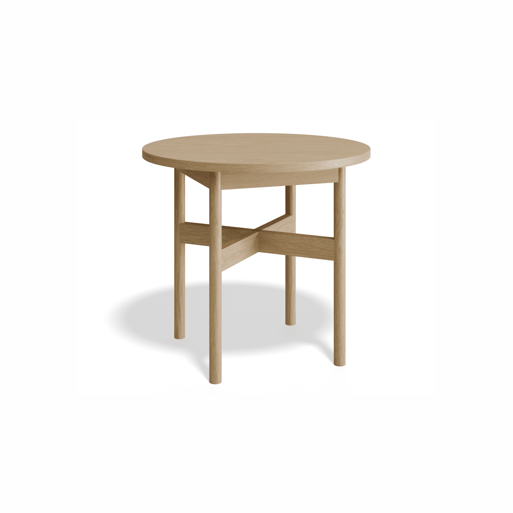 Nordica Side Table - Round Solid Oak 50 diam gallery detail image