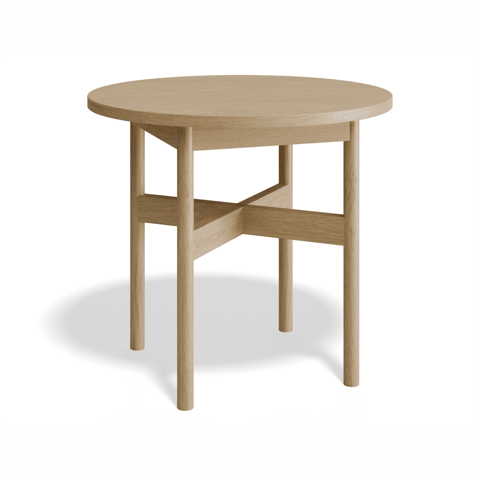 Nordica Side Table - Round Solid Oak 50 diam gallery detail image