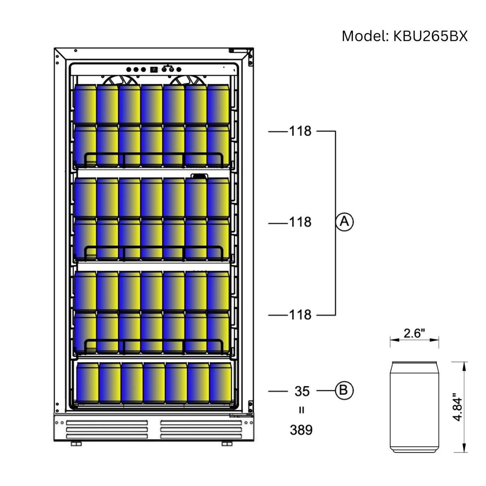 1200mm Height Upright Single Zone Wine and Beer Combo gallery detail image