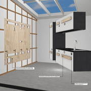 Symmetry 2400 Floating Kitchenette gallery detail image