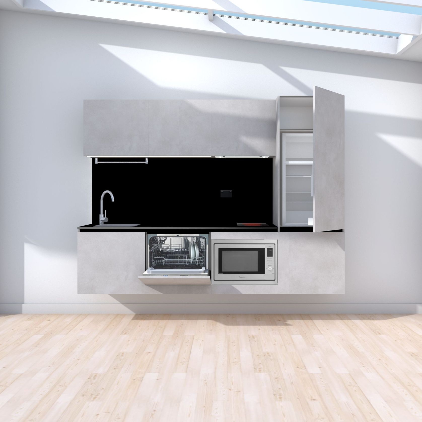 Symmetry 2400 Floating Kitchenette gallery detail image