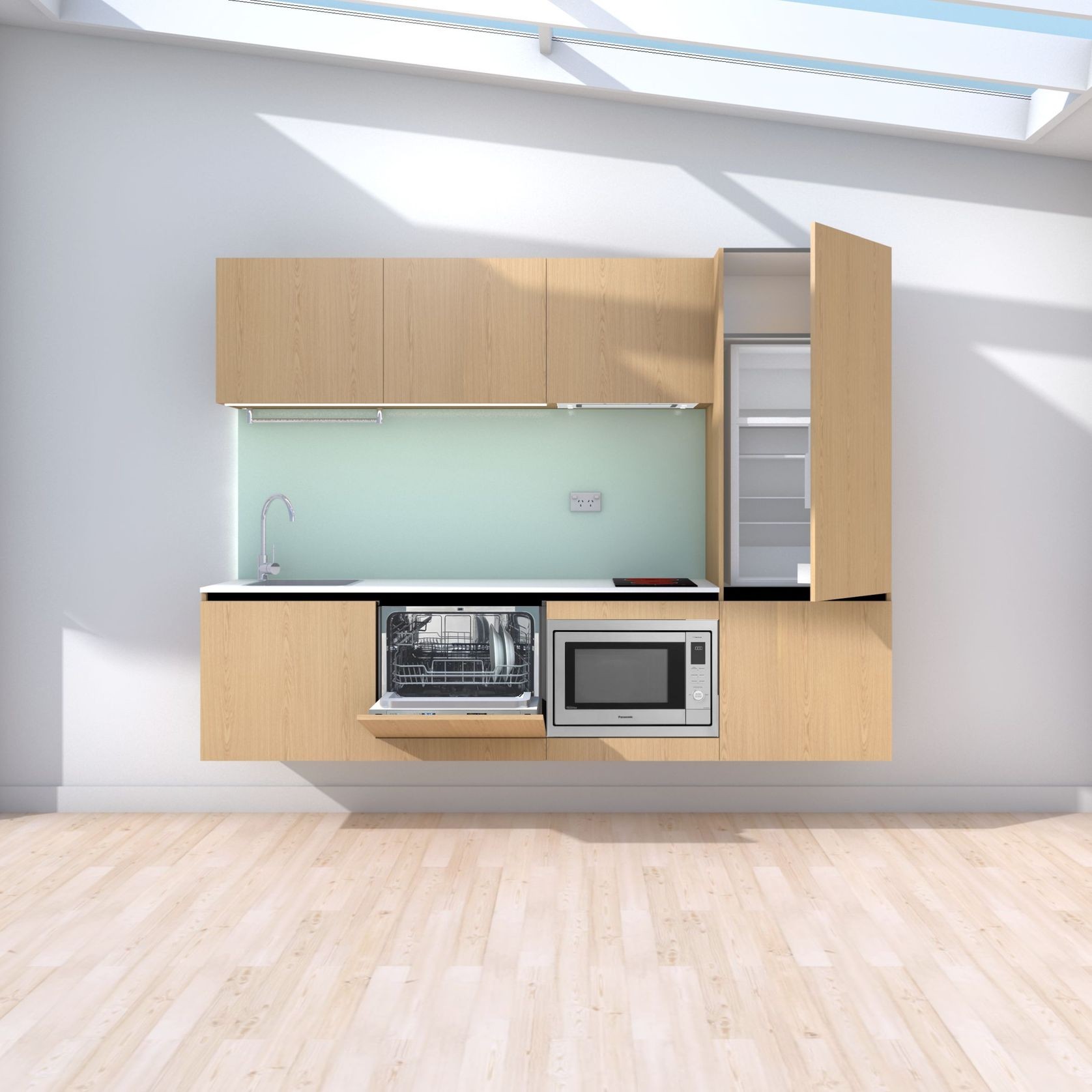 Symmetry 2400 Floating Kitchenette gallery detail image