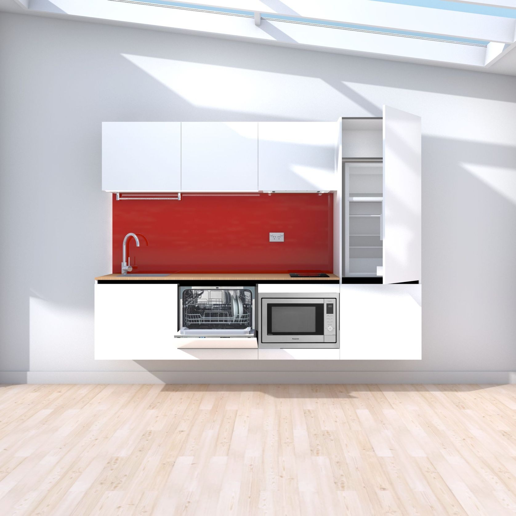 Symmetry 2400 Floating Kitchenette gallery detail image