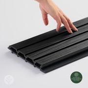 Acupanel® | Black | Exterior Composite Slat Wall Panels gallery detail image