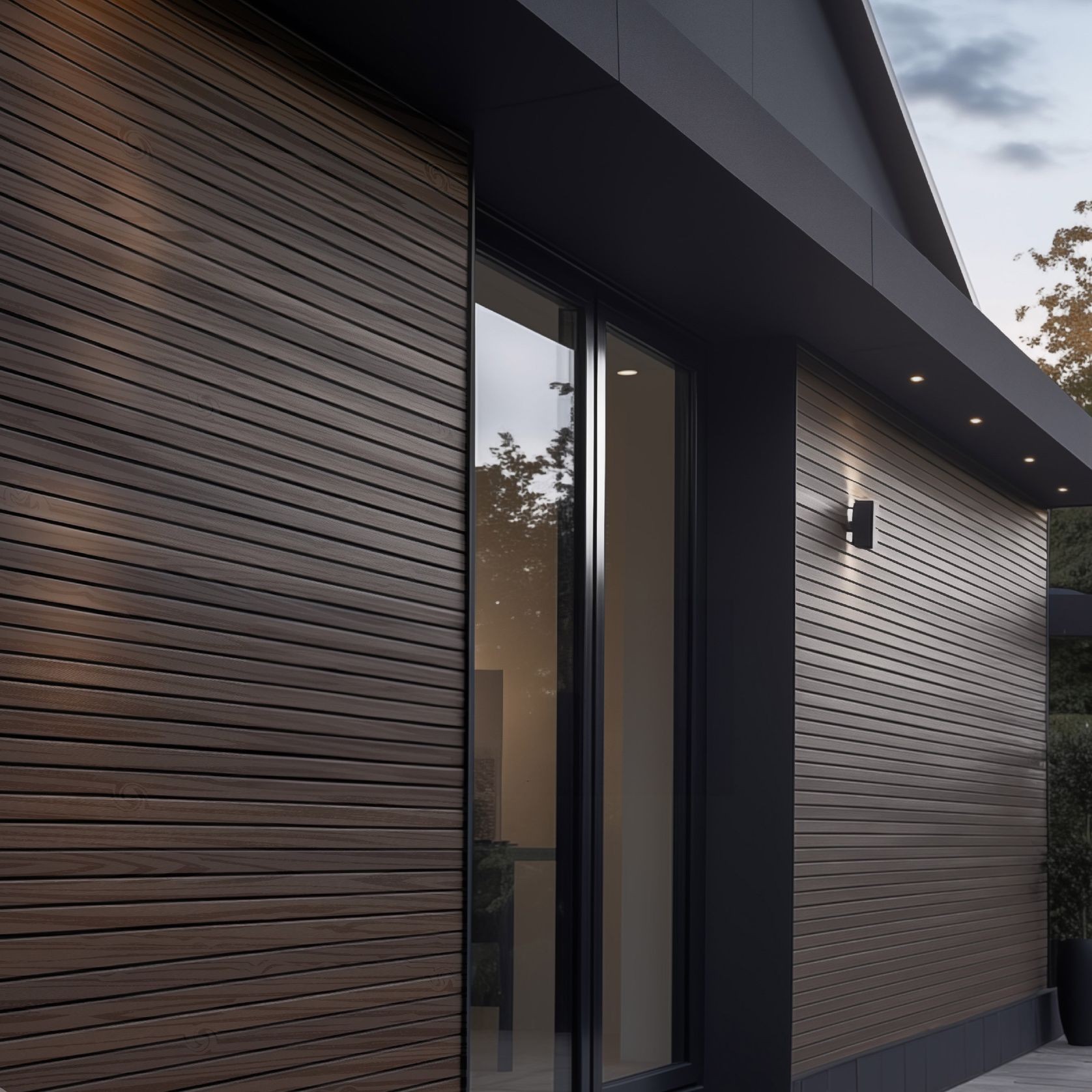 Acupanel® | Walnut | Exterior Composite Slat Wall Panel gallery detail image