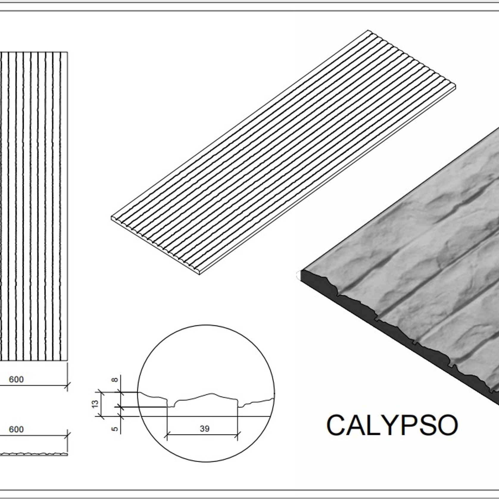 Calypso 3D Wall Panel gallery detail image