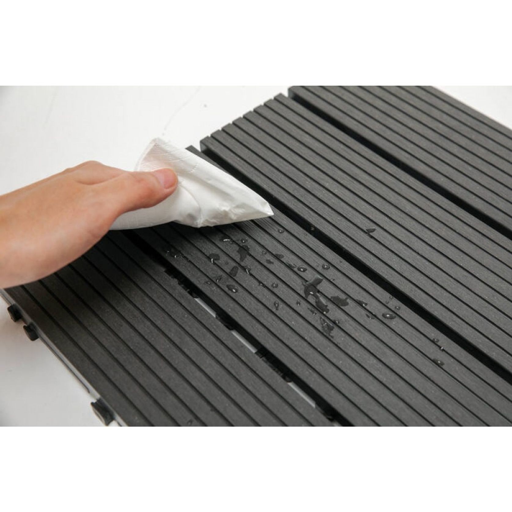 DIY Decking Tiles Black 300*300*20 - Pack of 10 gallery detail image