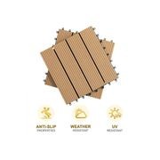 DIY Decking Tiles Teak 300*300*20 - Pack of 10 gallery detail image