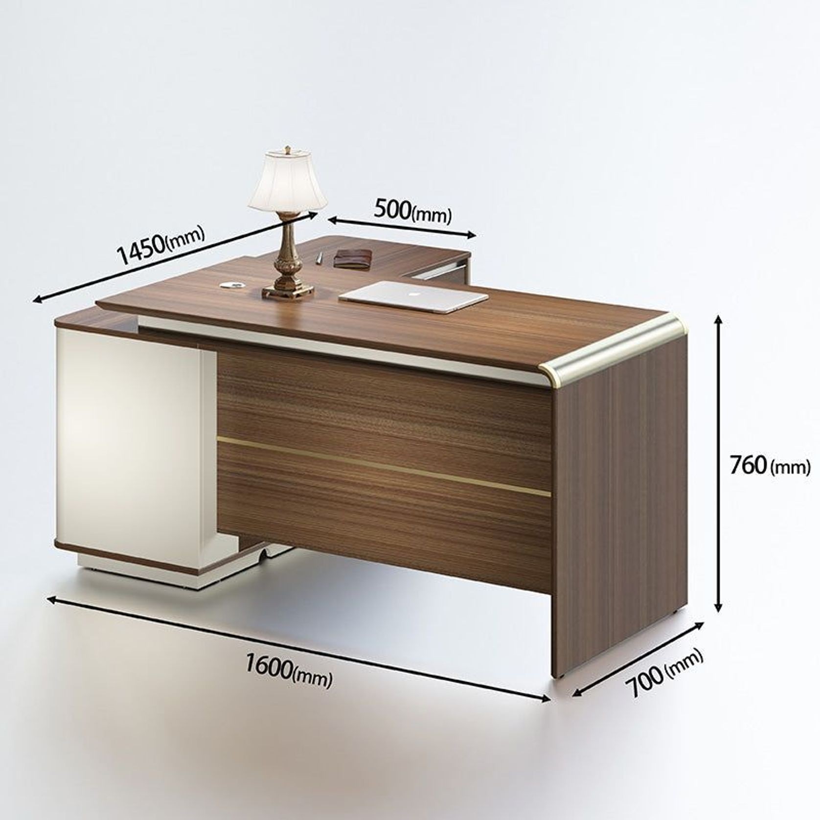 ANDERSON Executive Desk 1.6M Reversible - Australian Gold Oak gallery detail image