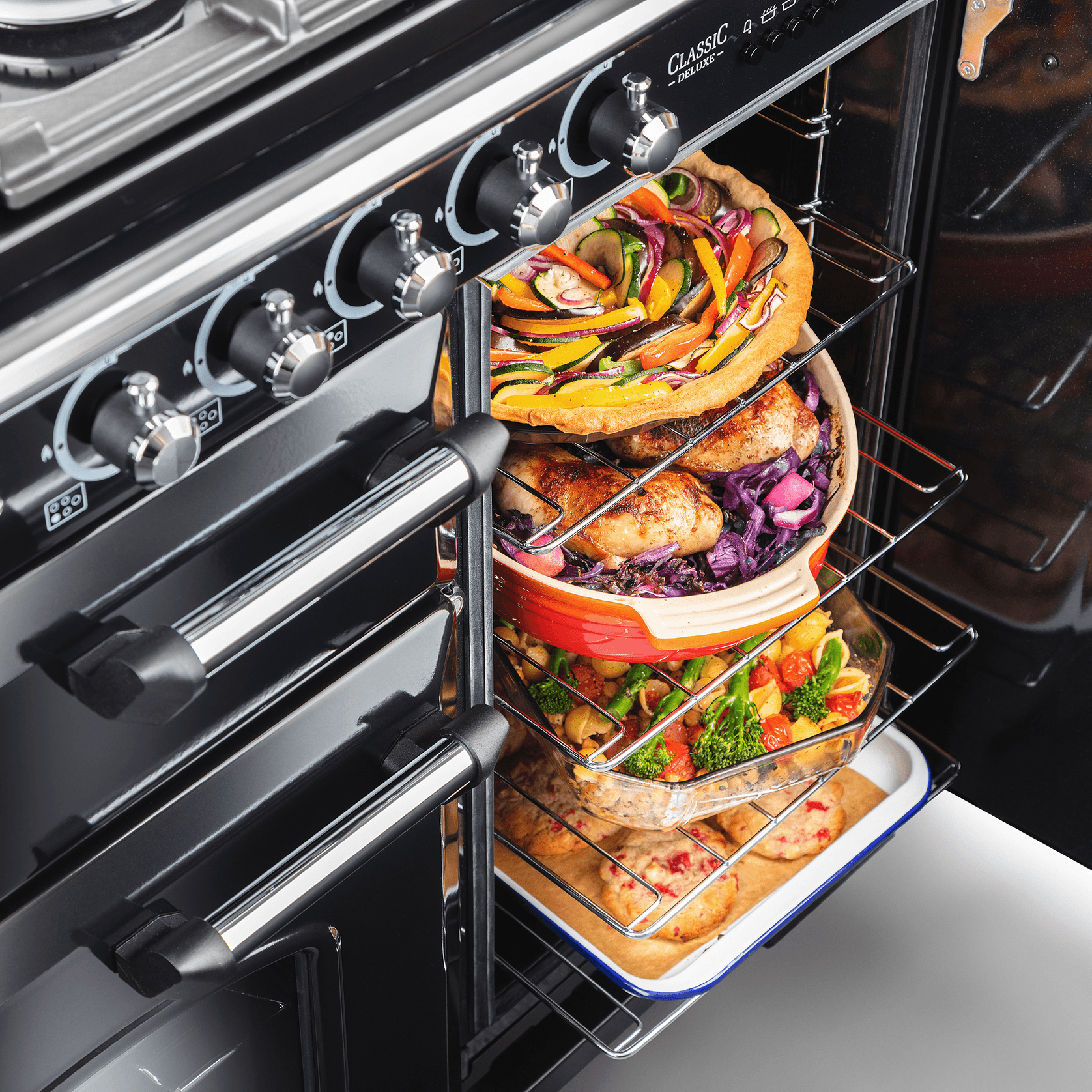 Falcon Classic Deluxe 90cm Dual Fuel Range Cooker gallery detail image