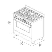 Freestanding Cooker, Dual Fuel, 90cm, 5 Burners, Self-cleaning gallery detail image