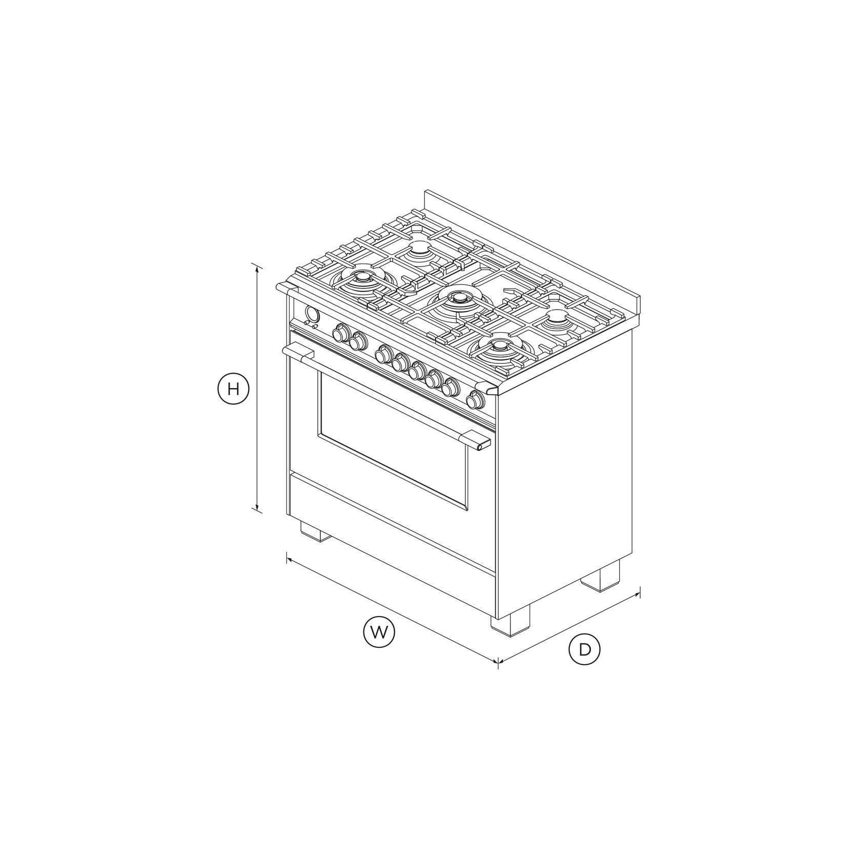 Freestanding Cooker, Dual Fuel, 90cm, 5 Burners, Self-cleaning gallery detail image