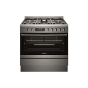 90cm Freestanding Dual Fuel Cooker - Dark Stainless Steel gallery detail image