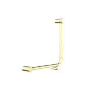 Mecca Care 32mm Ambulant 90 Degree Bent Tube Grab Rail 450X450mm Brushed Gold gallery detail image