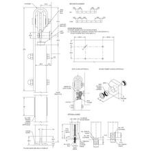 Brio Open Bar Rail Timber 80 2500mm Mild Steel Powder Coat Black OBF80-25PB gallery detail image