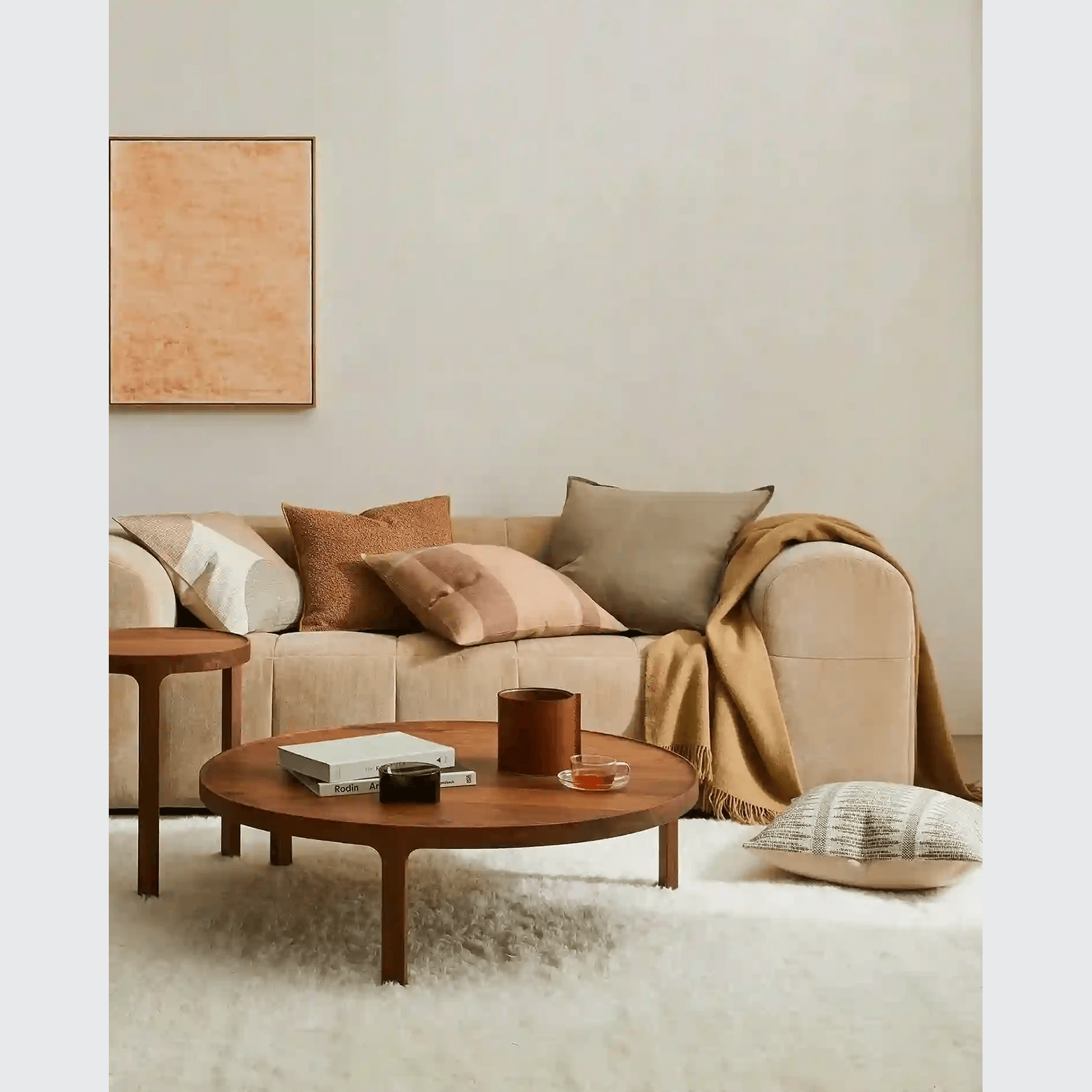 Weave Home Alberto Boucle Cushion - Copper | 50 x 50cm gallery detail image