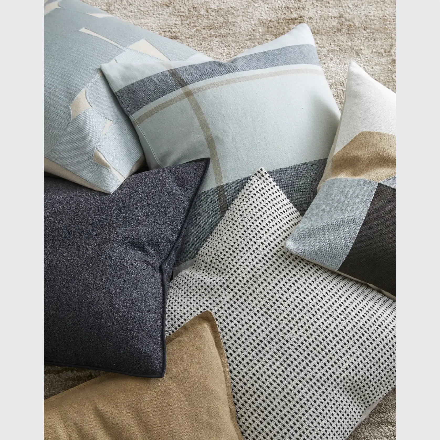 Weave Home Alberto Boucle Cushion - Midnight | 50 x 50cm gallery detail image