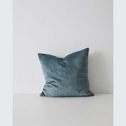 Weave Home Ava Velvet Cushion - Aqua | 50 x 50cm gallery detail image