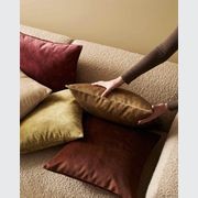 Weave Home Ava Velvet Cushion - Burnish | 50 x 50cm gallery detail image