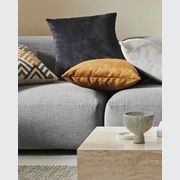 Weave Home Ava Velvet Cushion - Coal | 50 x 50cm gallery detail image